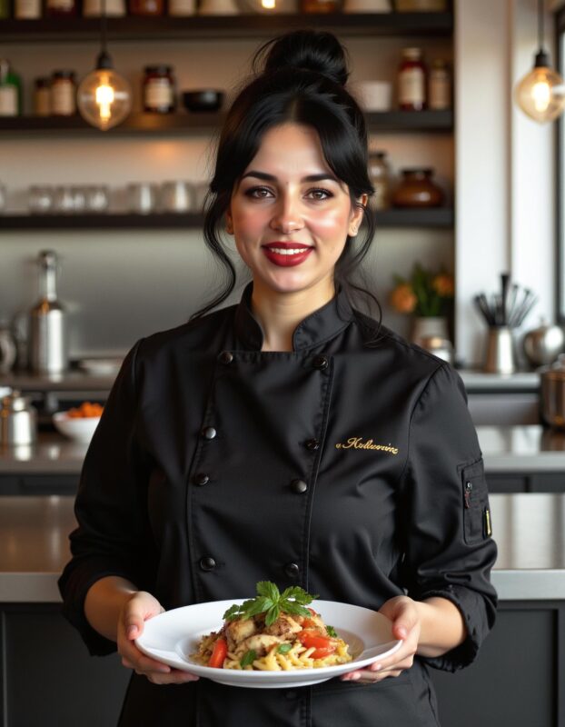 A propos 2 Portrait souriant de Ava dans sa cuisine