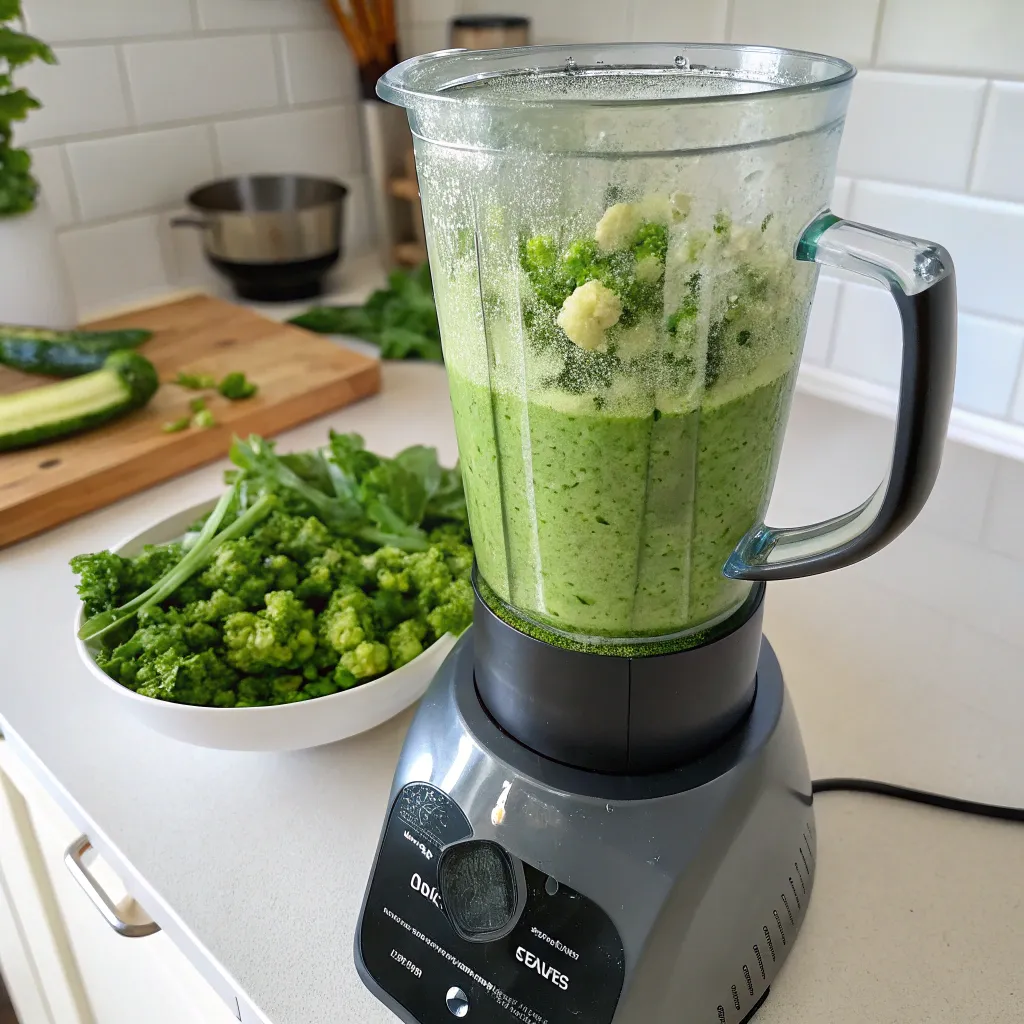 Recette Jus Vert : L'ingrédient Secret Pour Un Goût Unique 4 Préparation jus vert blender