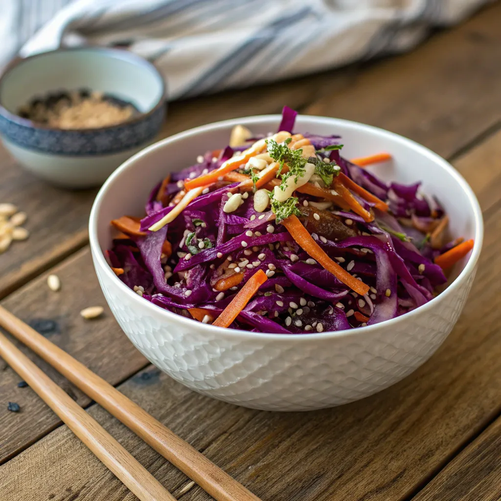 Chou Rouge Mariné Japonais Fait Maison : Simple Et Délicieux 6 bol de salade de chou rouge japonaise rustique