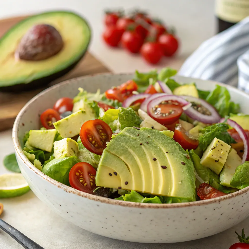 Top 1 Recette Salade Avocat Simple Et Rapide 6 salade avocat classique avec oignon rouge et tomates cerises