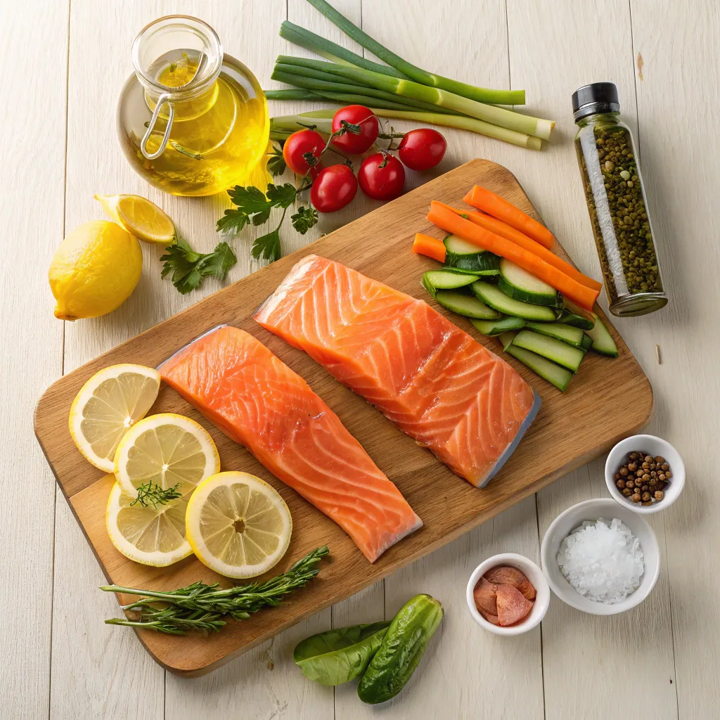 Papillote Saumon Four : Un Plaisir Simple à Savourer Sans Culpabilité 3 ingrédients frais pour papillote saumon four