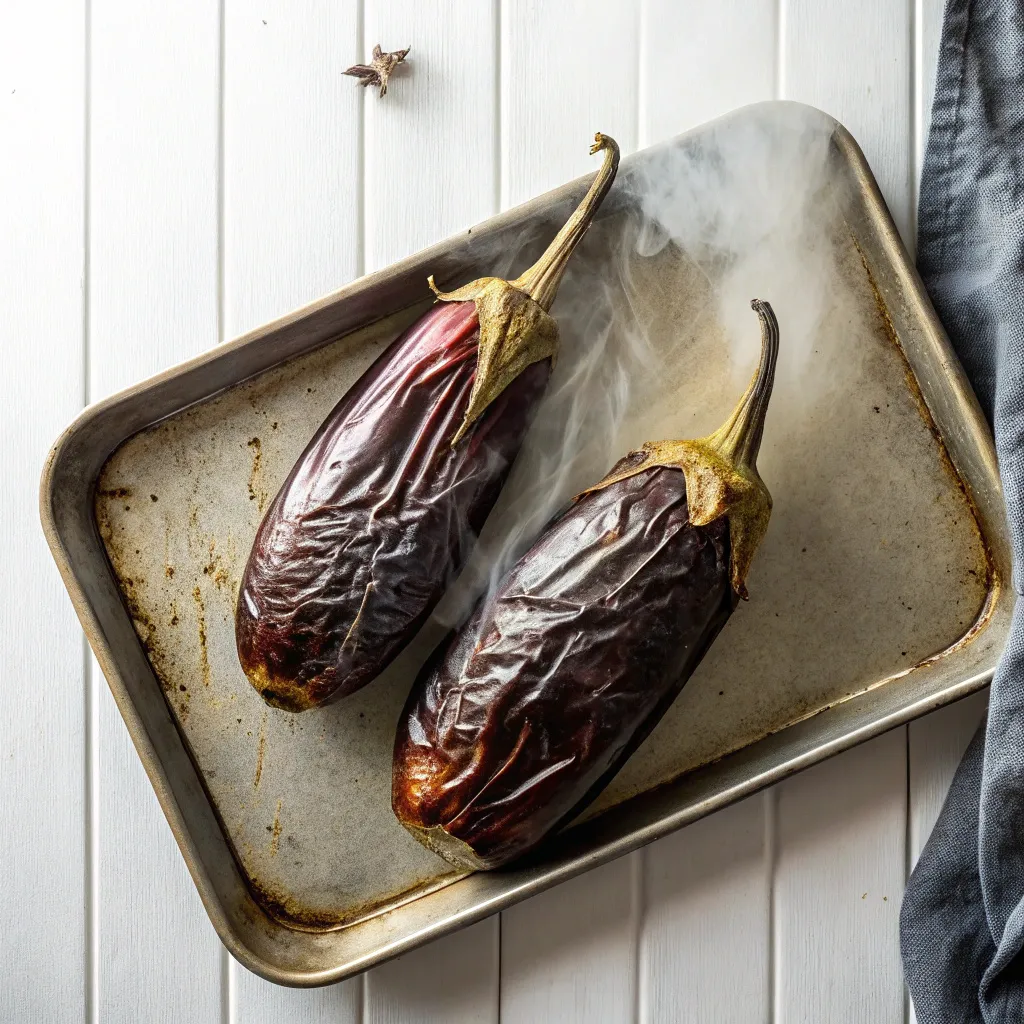 Caviar Aubergine Recette Savoureuse Simple 4 aubergines rôties pour caviar d’aubergine