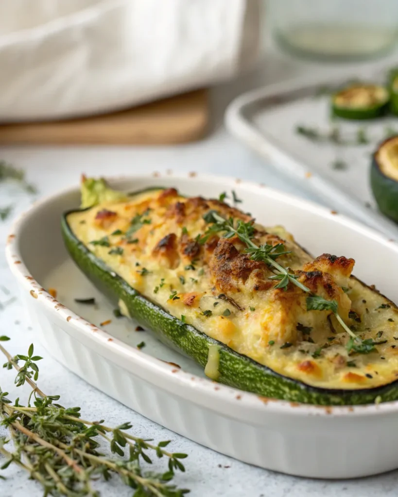 Courgettes Au Four : Secrets D’une Cuisson Croustillante 6 Courgette farcie cuite au four avec fromage gratiné