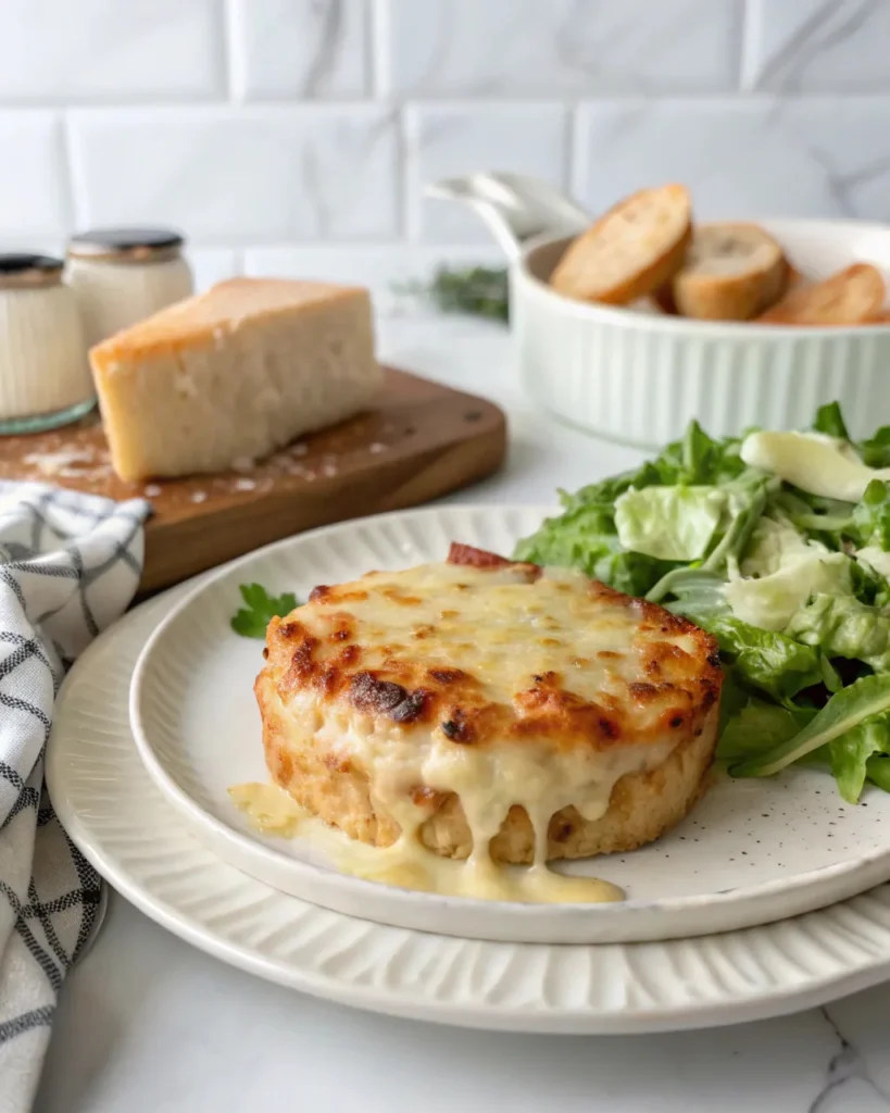 Croziflette Maison Recette Saveur Unique Et Riche 6 croziflette fondante servie avec salade verte dans une cuisine blanche