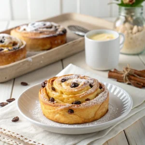 calorie pain aux raisins allégé maison en gros plan, posé sur une assiette, recette gourmande avec moins de calories