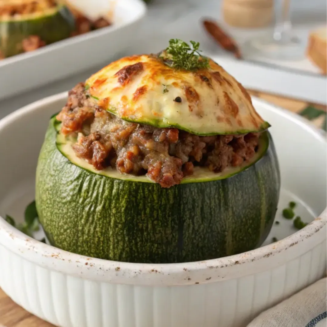 courgettes farcies servies