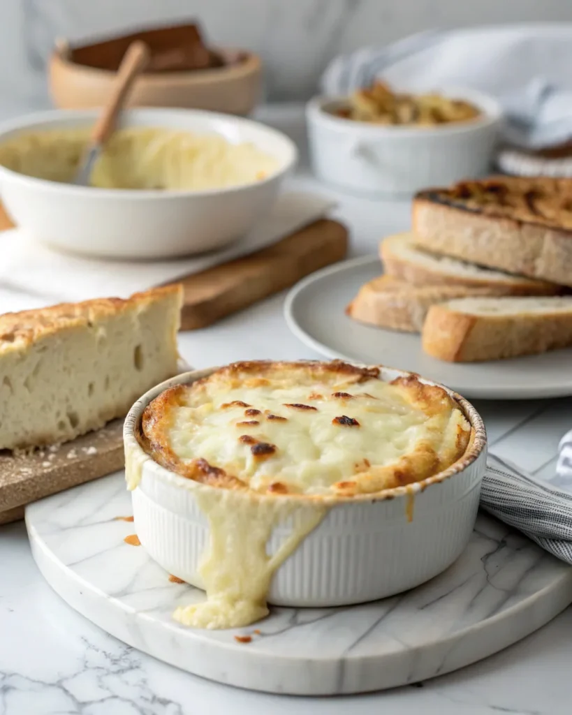 Croziflette Maison Recette Saveur Unique Et Riche 5 croziflette servie dans un petit plat avec tranches de pain