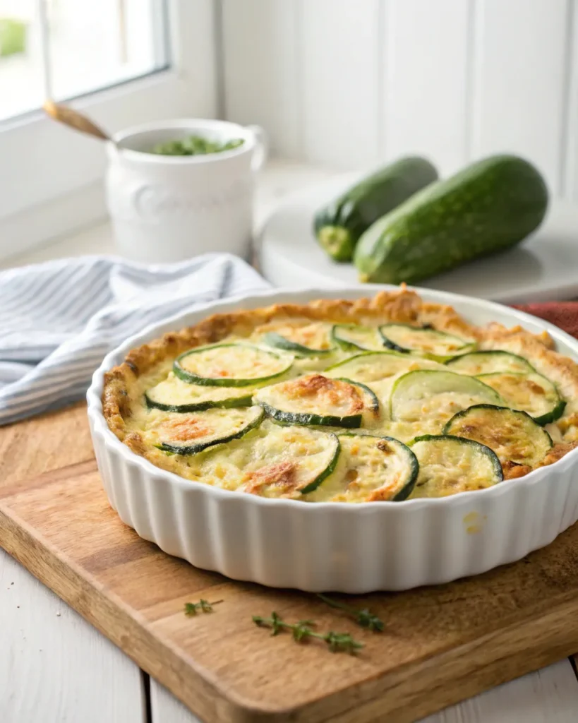Recette Courgette Collection Complete Du Jardin A L'Assiette 2 Tarte courgette rustique au fromage dans un plat blanc, recette facile