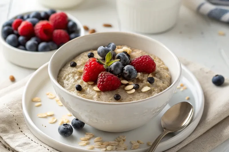 Porridge IG bas aux flocons d’avoine et fruits rouges