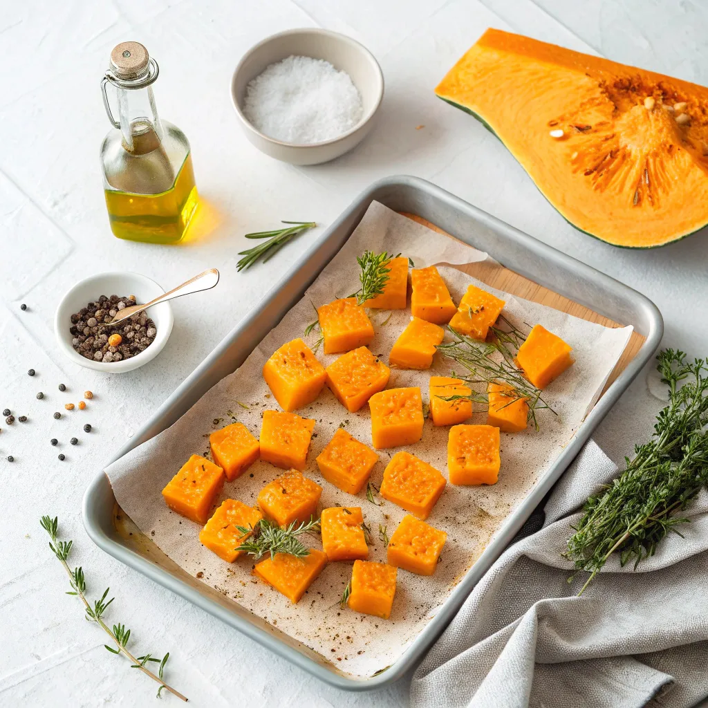 Butternut Au Four Plat Simple Aux Ingrédients Magiques 4 butternut au four dorée et caramélisée avec herbes