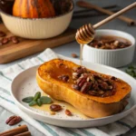 recette butternut au four avec miel et noix