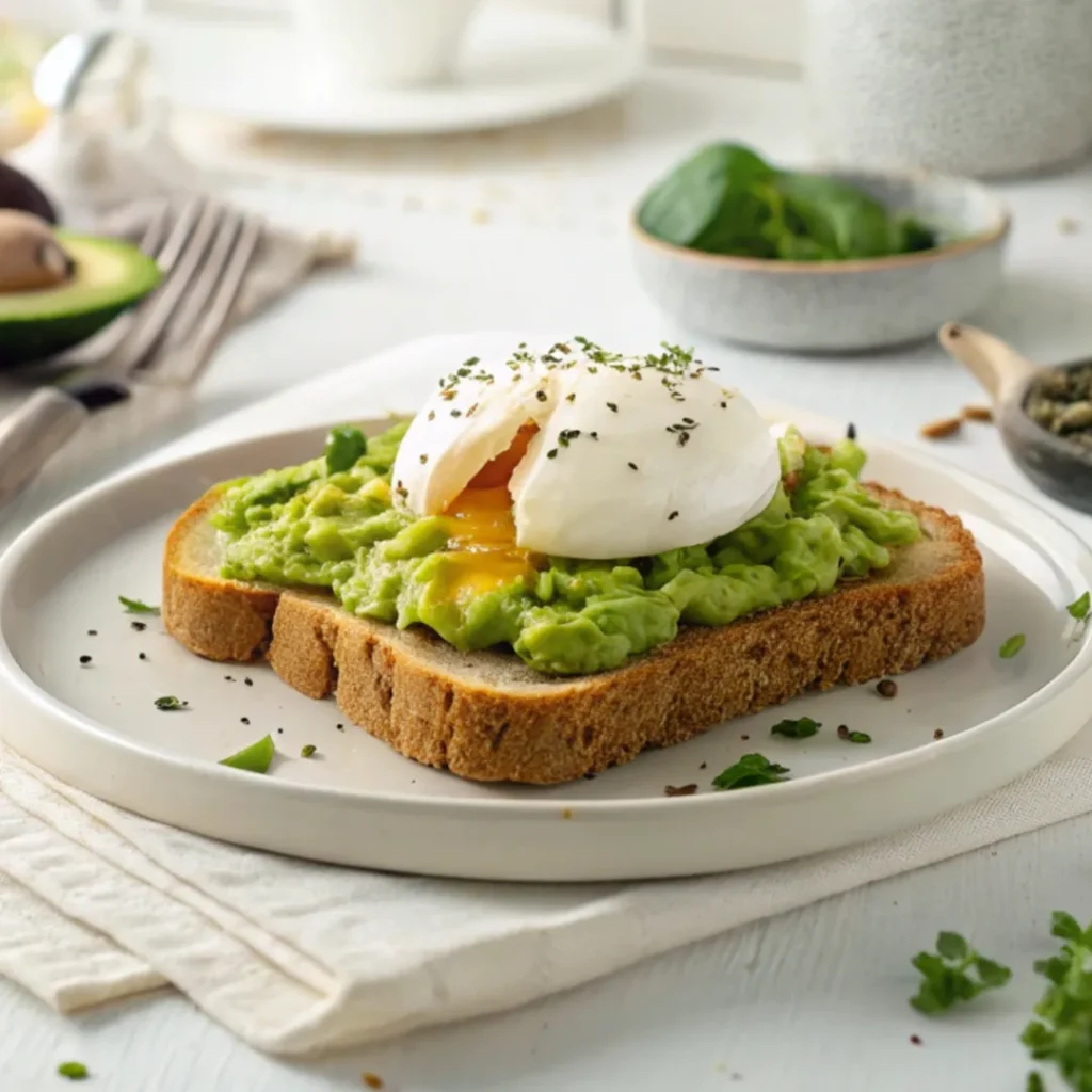 Tartine IG bas avocat œuf poché