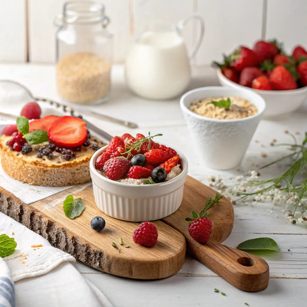 Porridge IG bas aux fruits rouges et flocons d’avoine