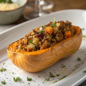 butternut farcie végétarienne quinoa et légumes