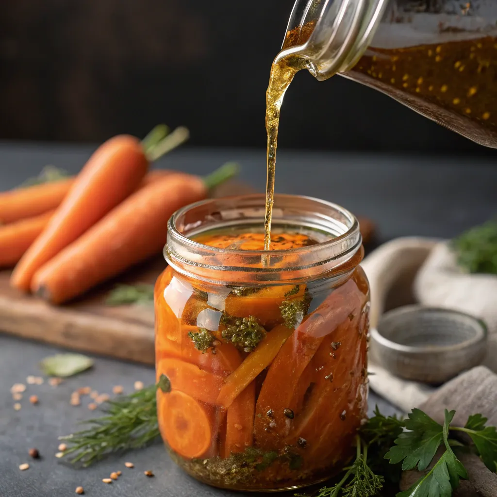 “Plats En Bocaux : Guide Simple Et Recettes Maison Qui Se Conservent Longtemps” 6 Carottes et légumes marinés dans un bocal maison