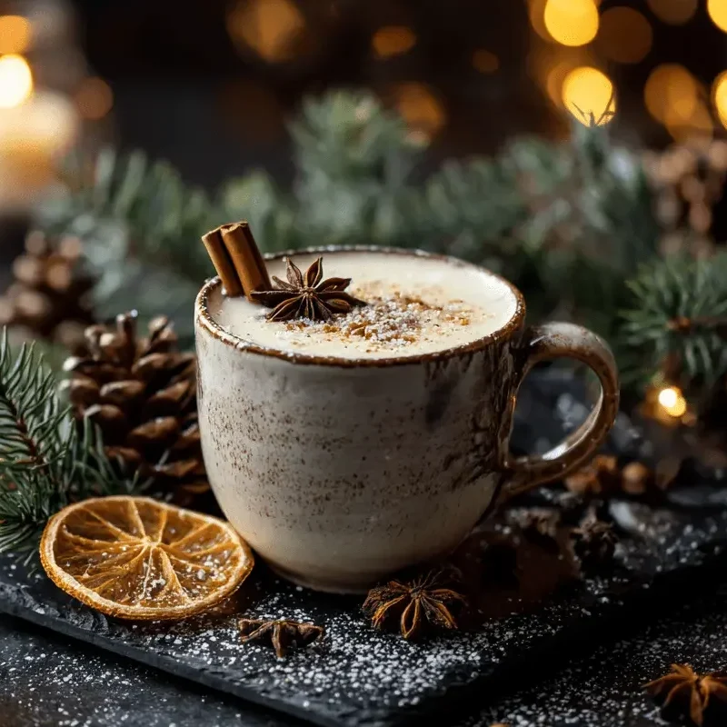 Une boisson simple et rapide parfaite pour Noël, décorée avec des canneberges et du romarin.