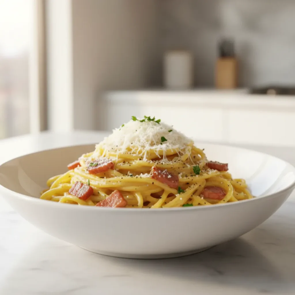 Recettes de Cuisine Faciles: L'Ultimate Guide Simple 6 Des pâtes carbonara rapides et savoureuses, prêtes en moins de 30 minutes.