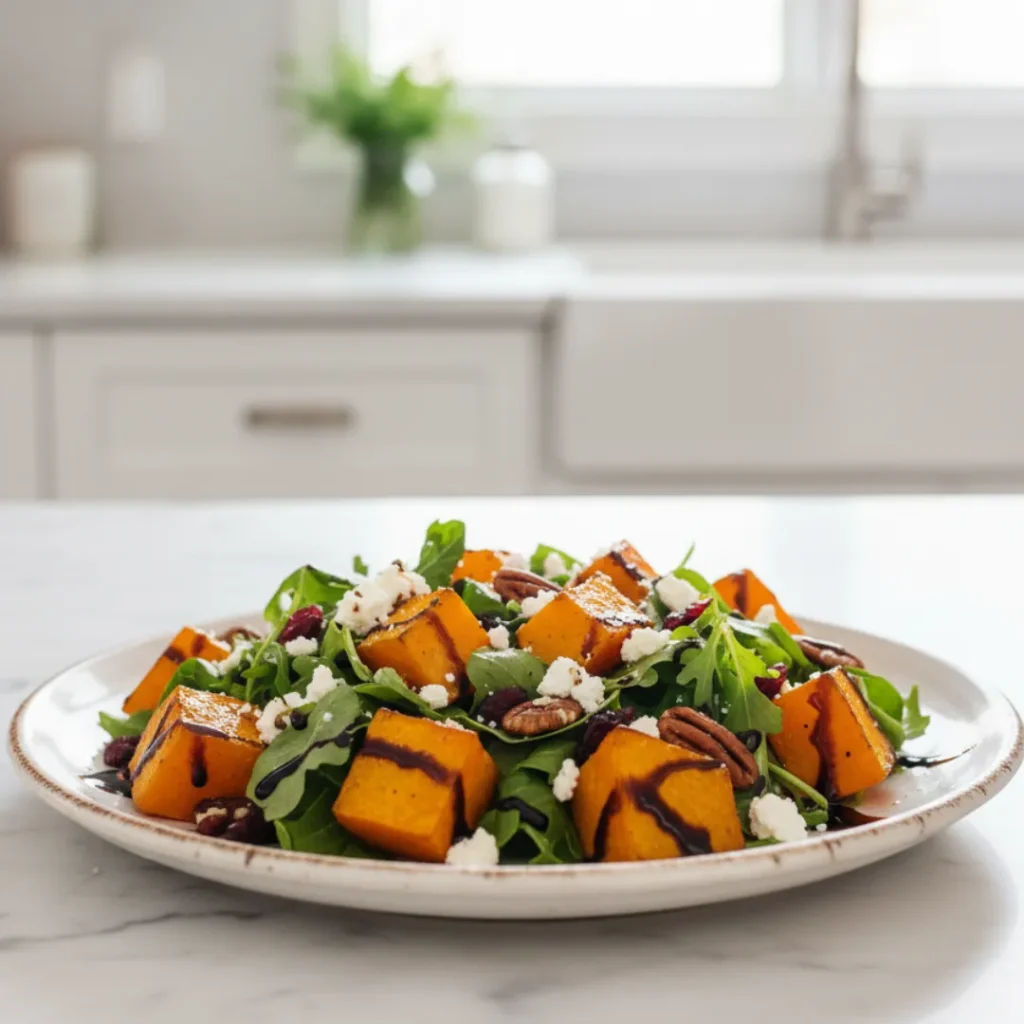 Délicieuse Salade Automnale au Potimarron Rôti Facile