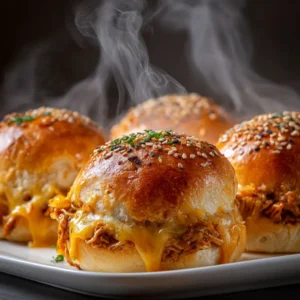 Buns Dynamite au Poulet Fromage fondant.