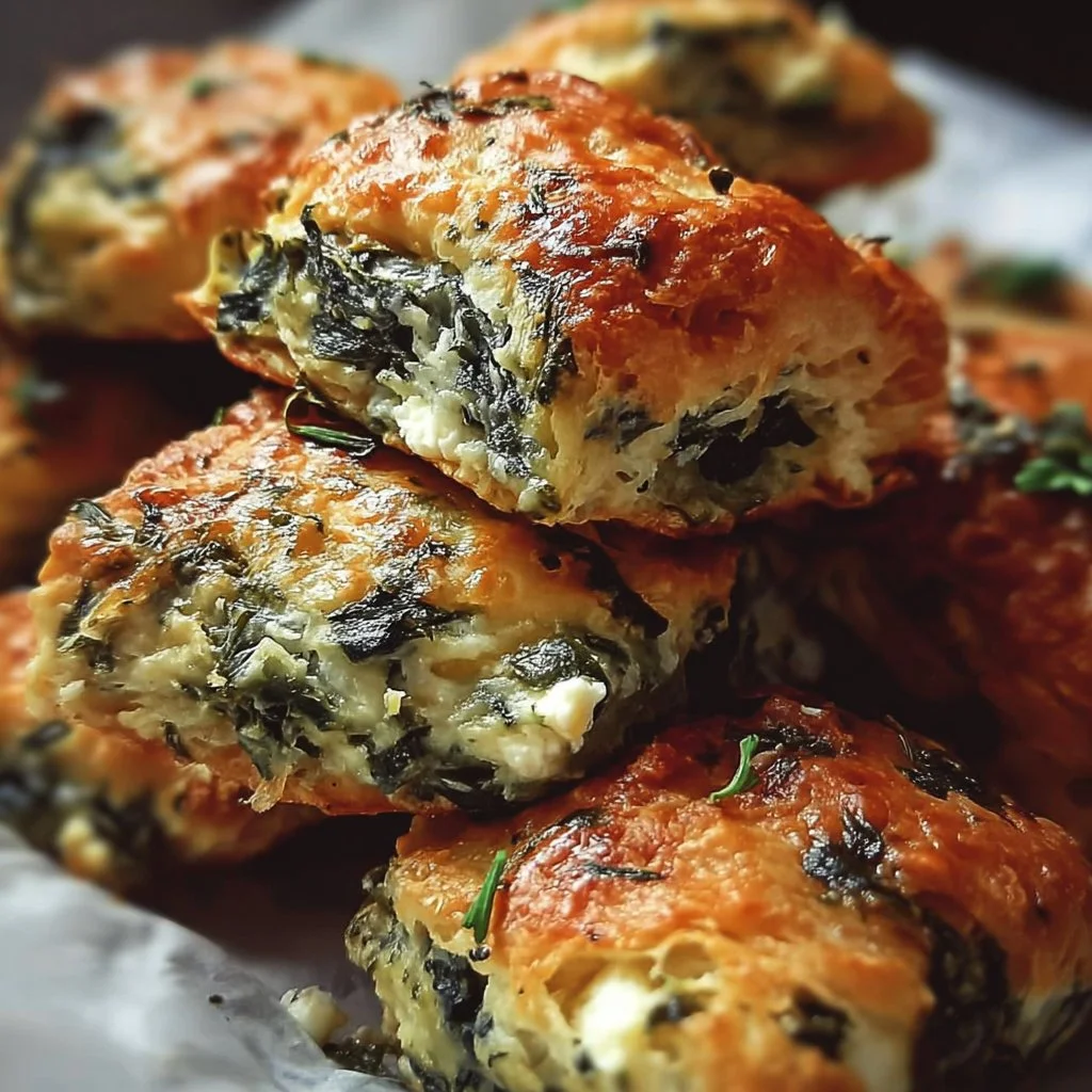 Biscuits de Spanakopita aux Épinards et Feta