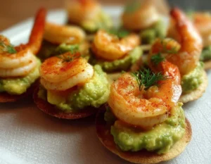 Blinis avocat crevettes