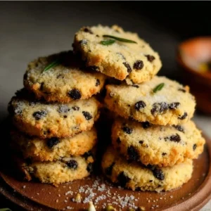 Cookies salés au parmesan et olives noires