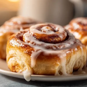 roulés à la cannelle dorés et moelleux.