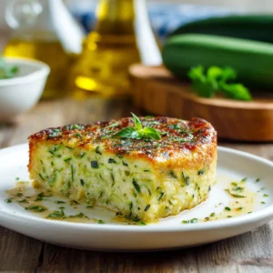 Flan de courgettes doré et moelleux.