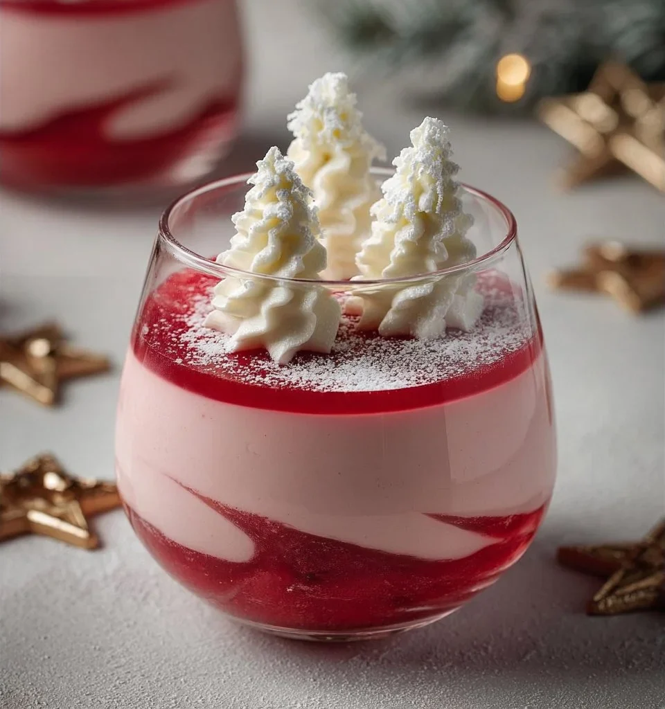 Mousse de litchis et meringues croustillantes