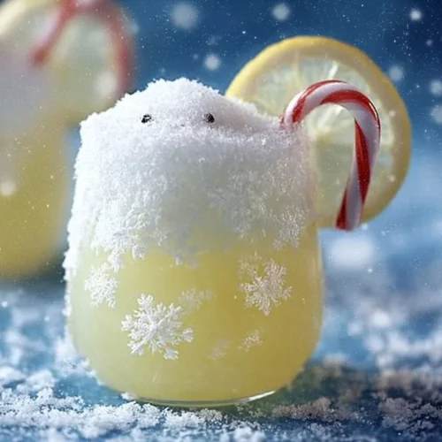 Recette de Punch Fantôme de Noël Enneigé avec des ingrédients festifs