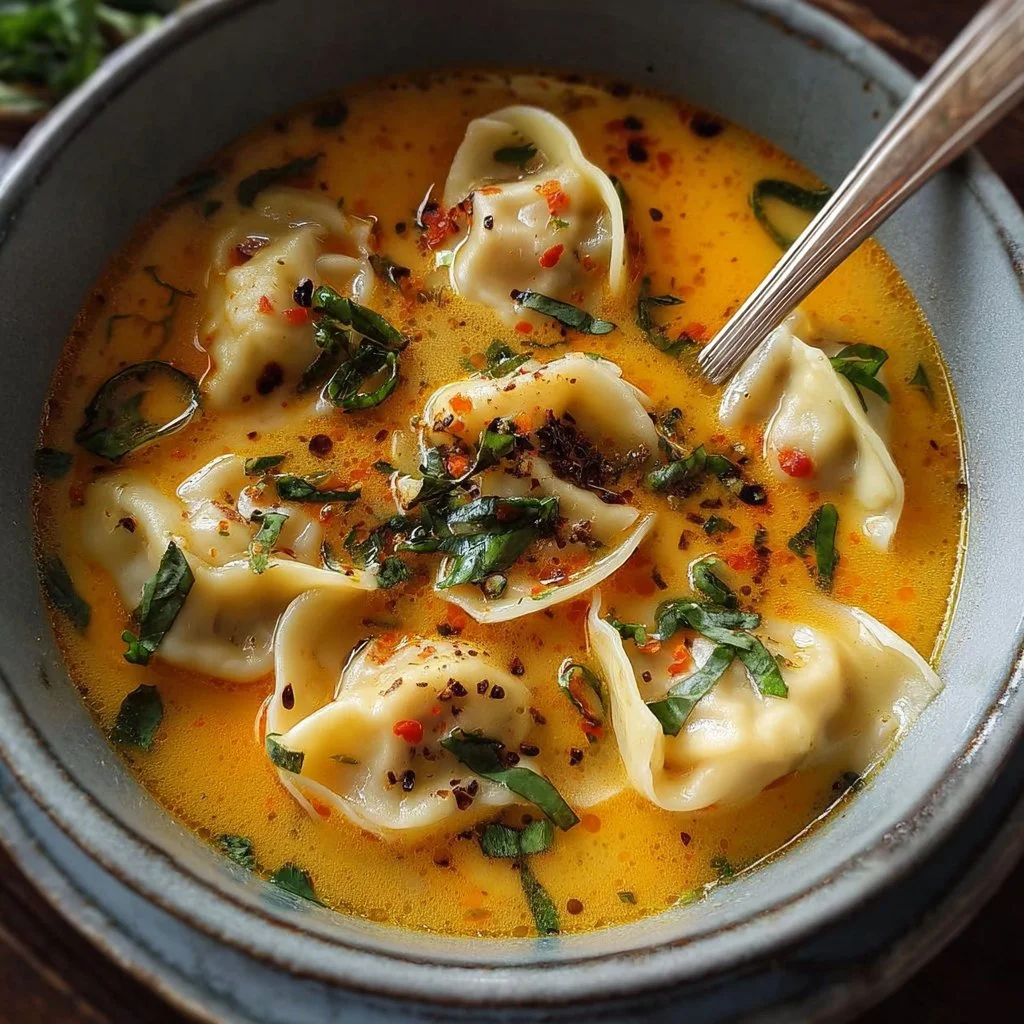 Soupe thaï réconfortante aux raviolis