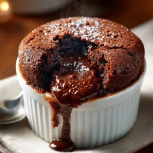 Ramequins fondants au chocolat.