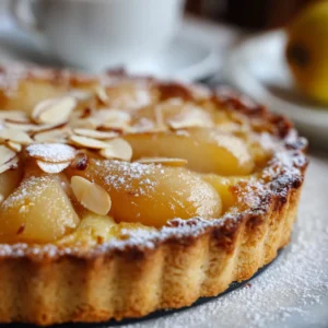 La Tarte Amandine aux Poires Parfaite : Recette Simple 5 Tarte amandine aux poires dorée.