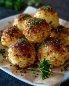 Baked Cauliflower Balls with Parmesan: Simple and Healthy Snack Recipe Baked Cauliflower Balls with Parmesan: Simple and Healthy Snack Recipe