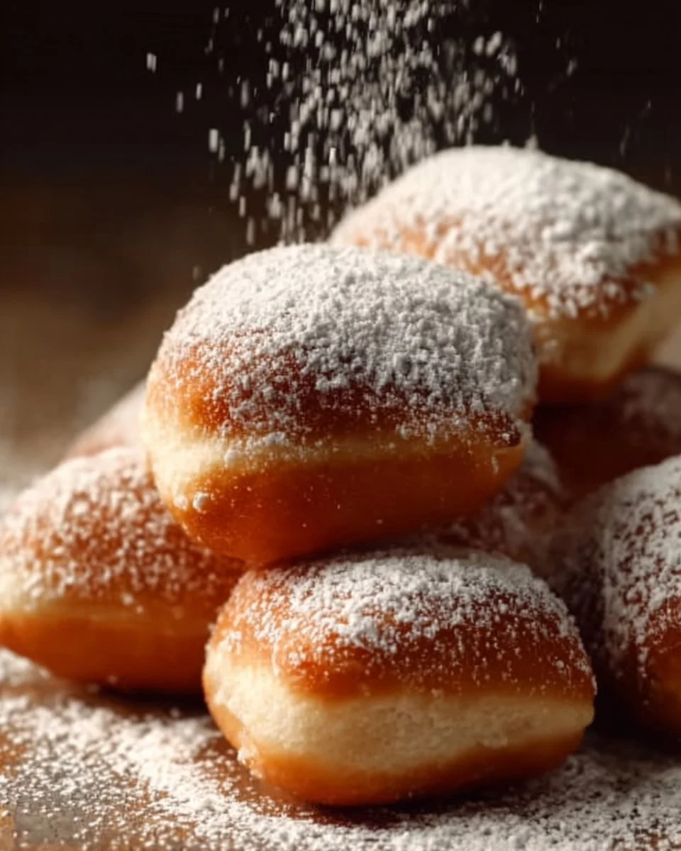 Beignets légers et dorés sur un plateau, prêts à être dégustés.