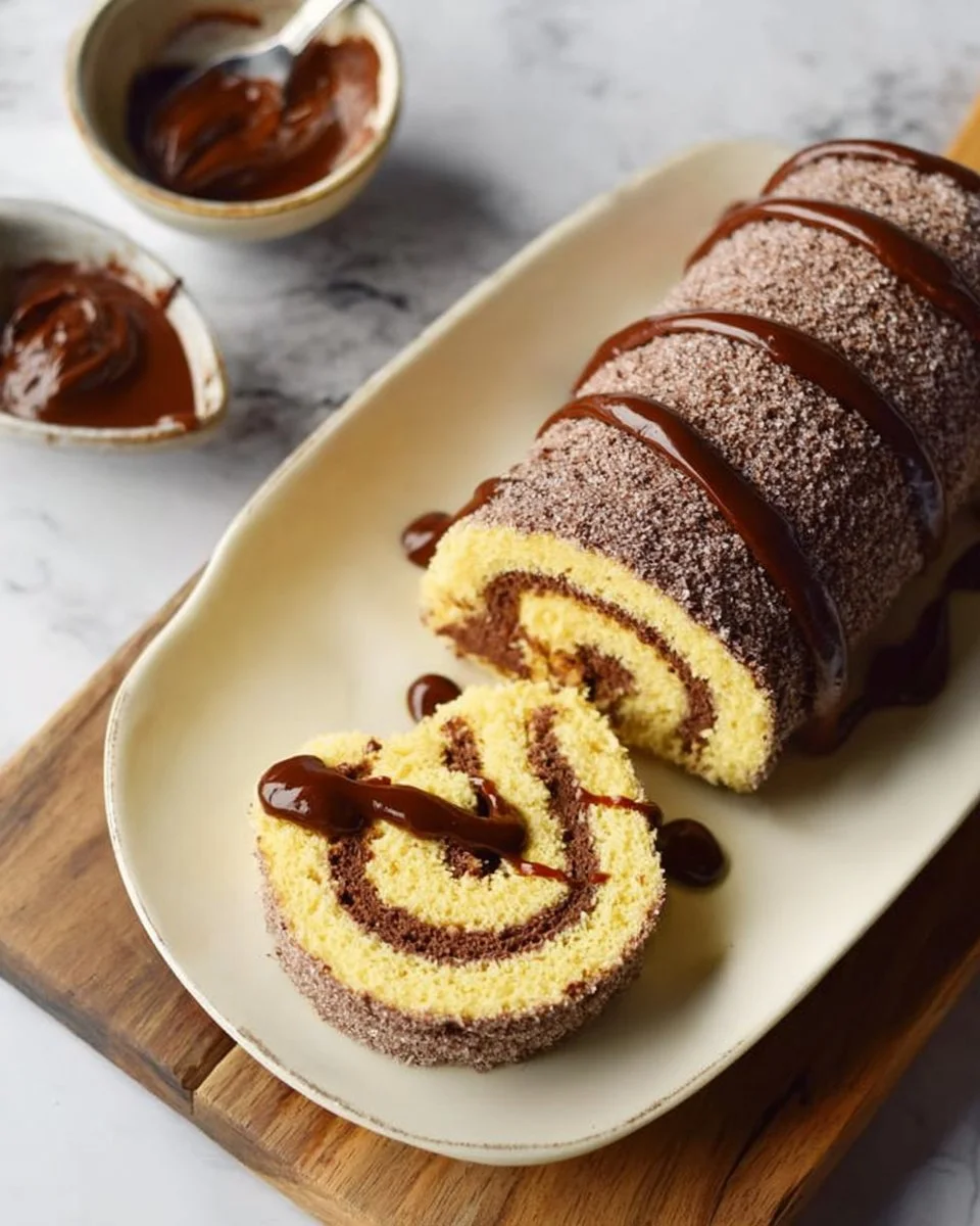 Biscuit Roulé Chocolat-Noisette moelleux et savoureux