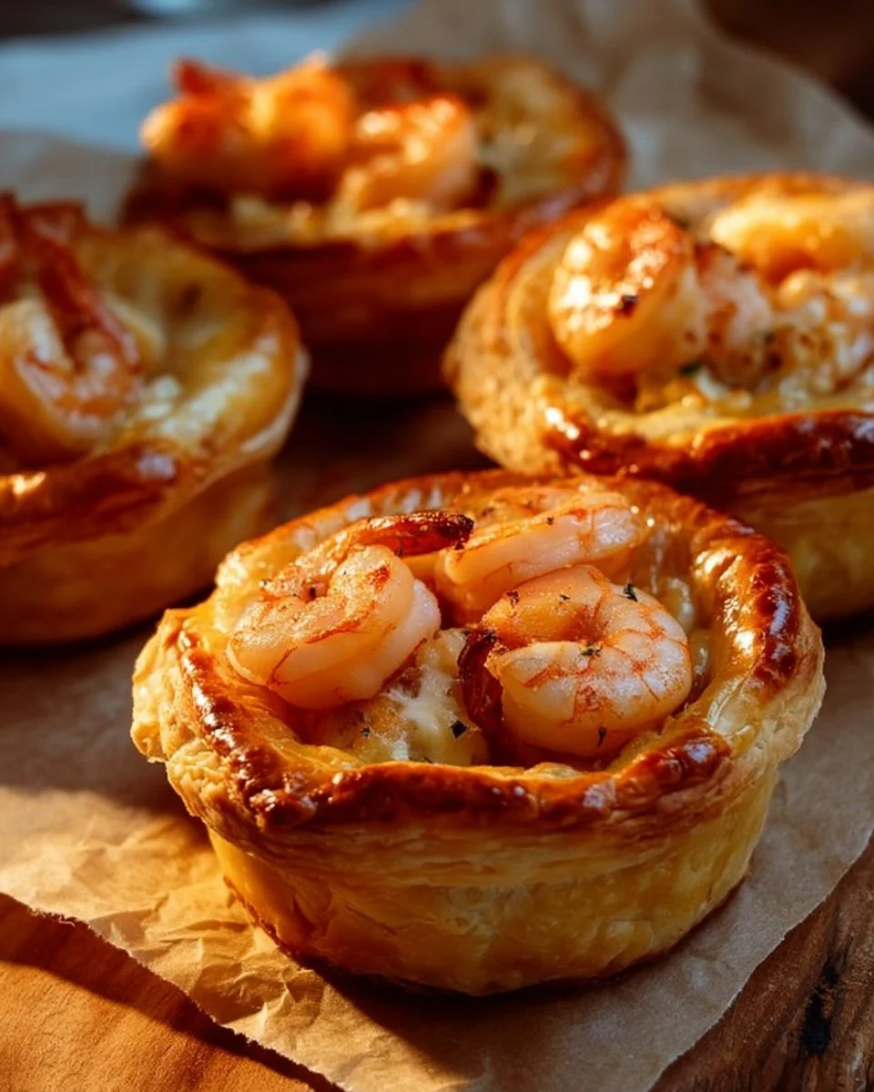 Bouchées de noix de Saint-Jacques et crevettes prêtes à être servies