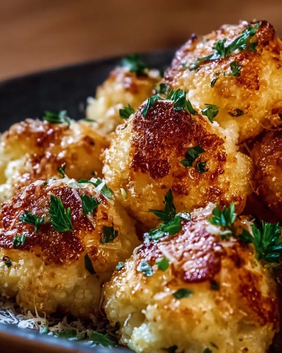 Boulettes de chou-fleur rôties au parmesan prêtes à déguster