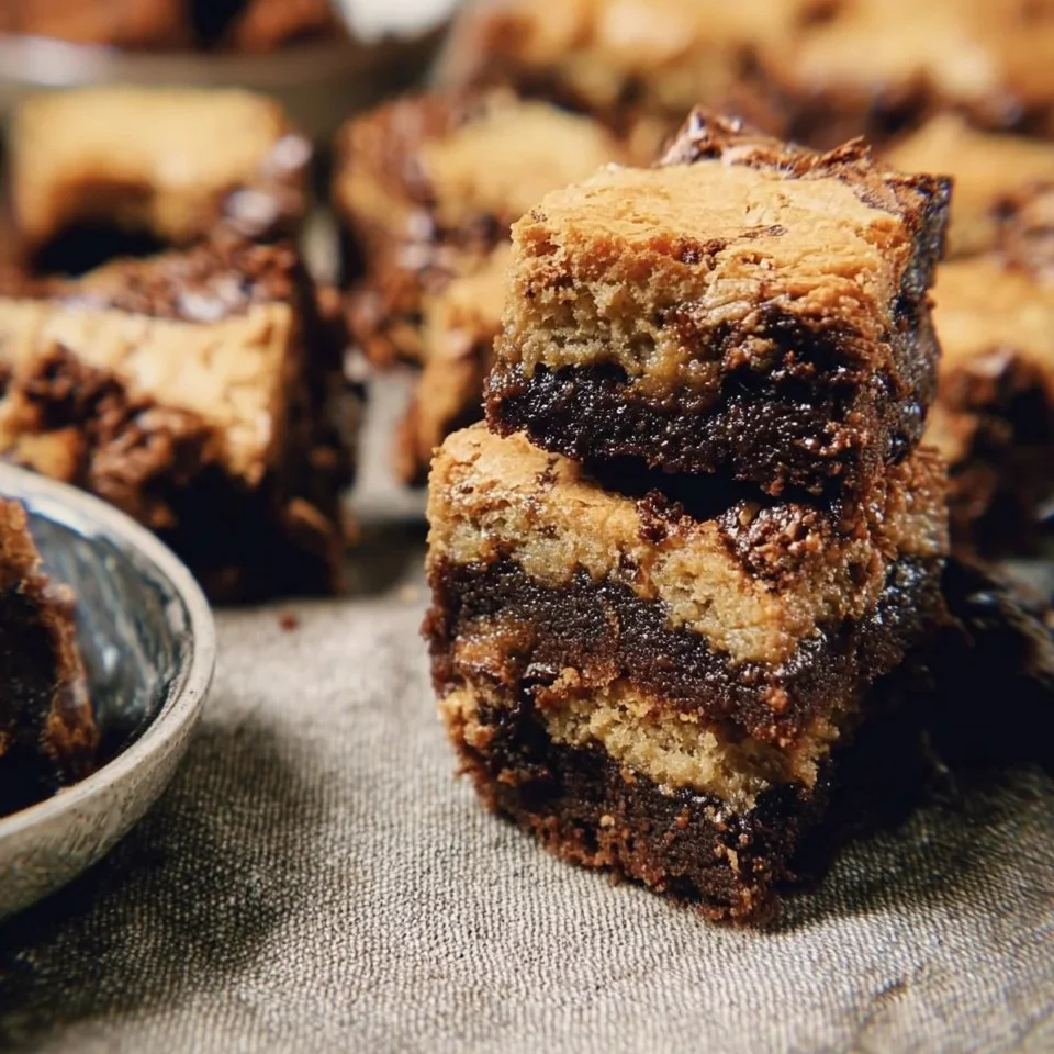 Brookies marbrés, mélange savoureux de brownies et cookies sur une plaque