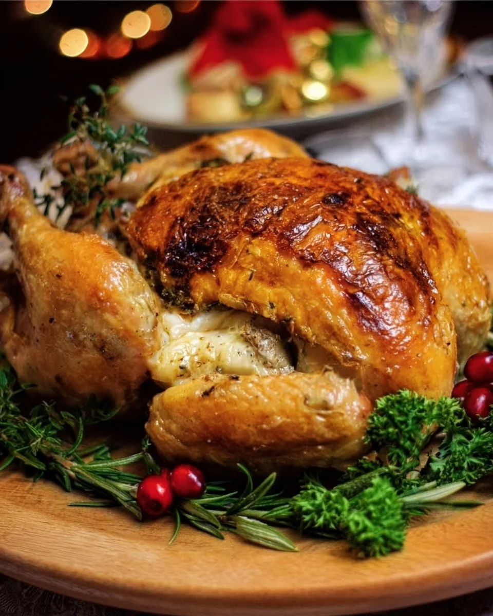 Chapon Farci savoureux pour un repas de fête