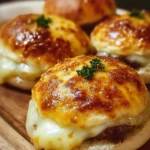 Cheeseburgers au parmesan savoureux et appétissants