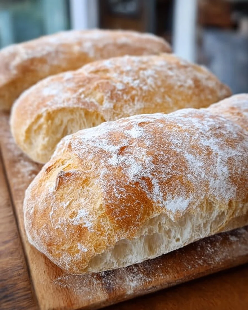 Ciabatta Maison, un pain italien croustillant et savoureux frais du four.