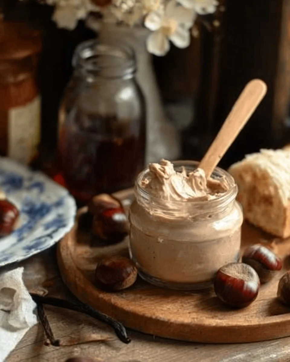 Crème de Marron à la Vanille dans un pot en verre