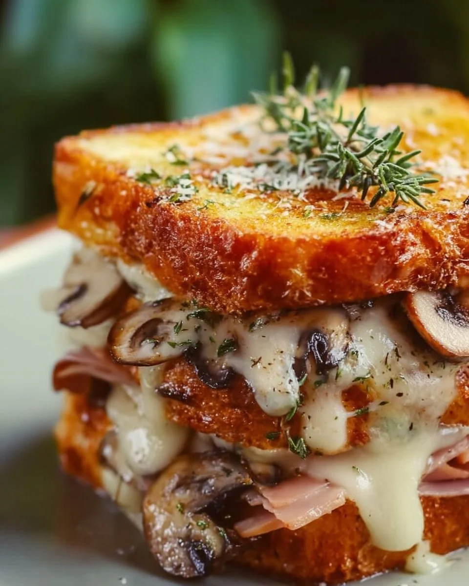 Recette croque-monsieur gourmand aux champignons, un plat savoureux et réconfortant.