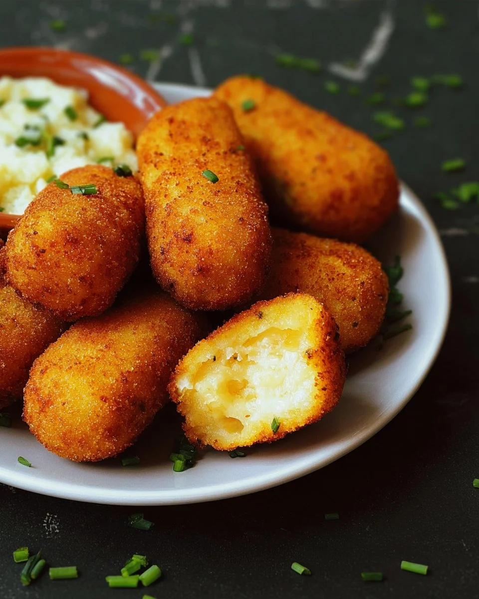Croquettes de pomme de terre dorées préparées avec un reste de purée