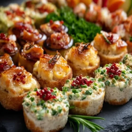 Bouchées apéritives savoureuses et faciles à préparer pour soirées conviviales.