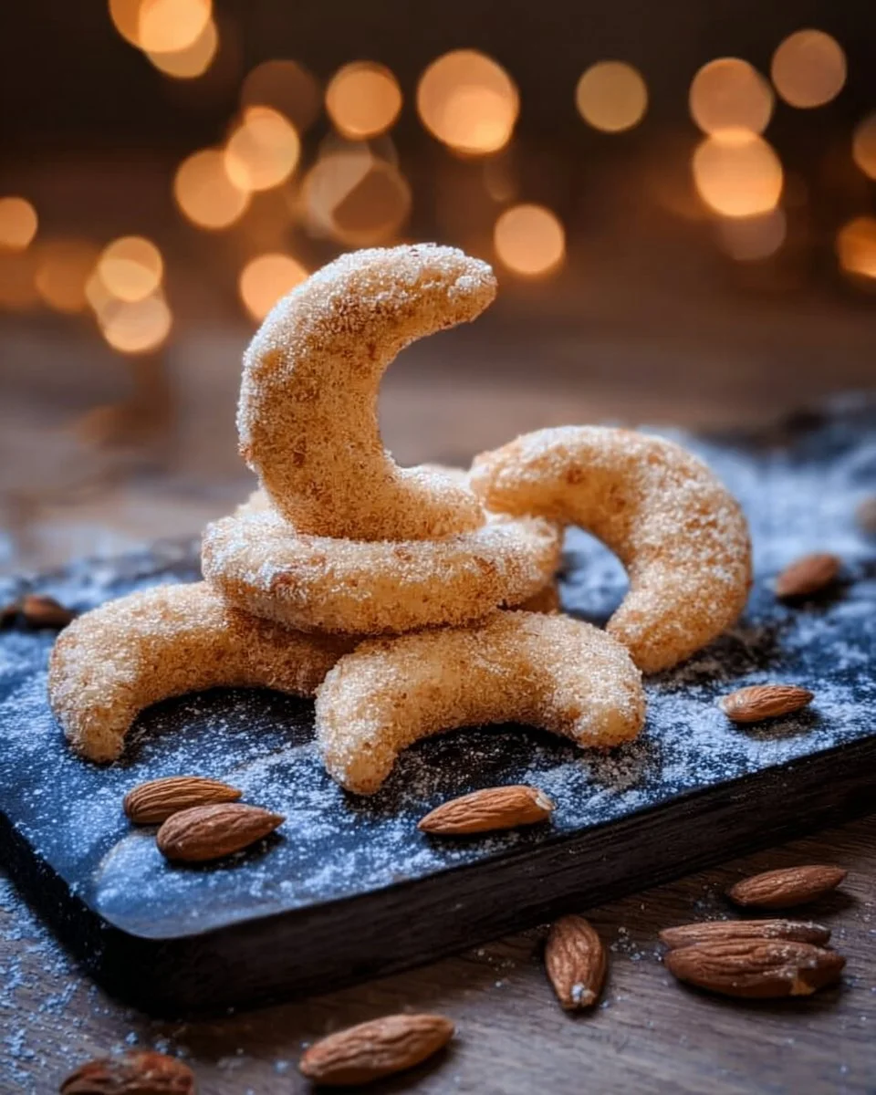 Demi-lunes de Noël décorées pour les fêtes
