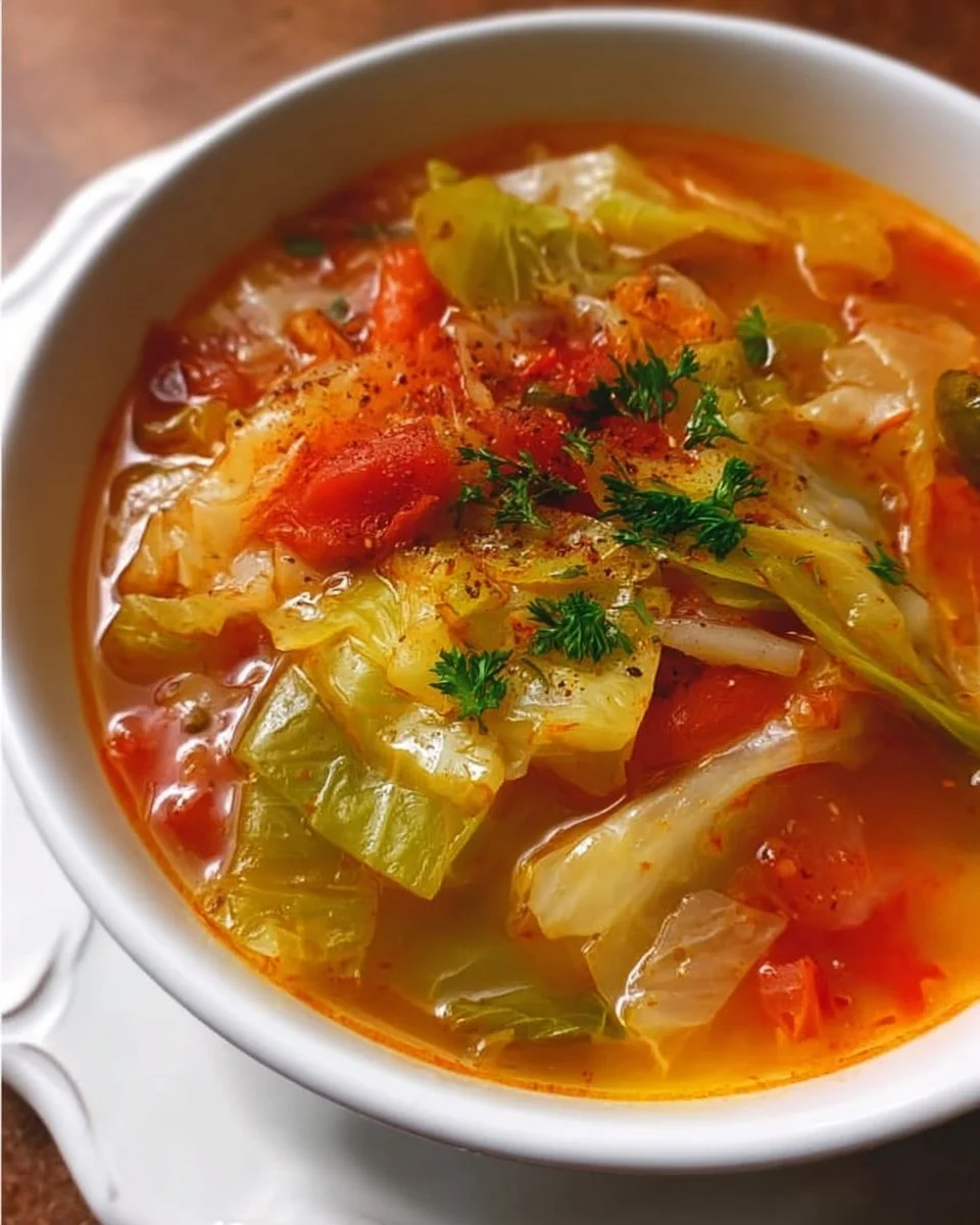 Recette de soupe au chou brûle-graisses avec légumes frais et épices