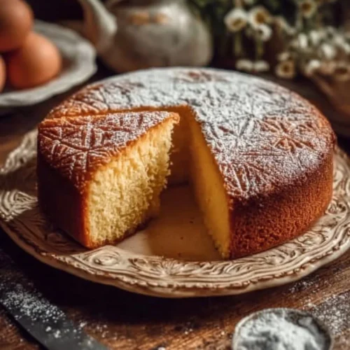 Délicieux Gâteau Breton traditionnel avec beurre salé et une texture fondante