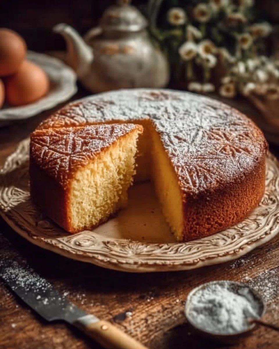 Délicieux Gâteau Breton traditionnel avec beurre salé et une texture fondante